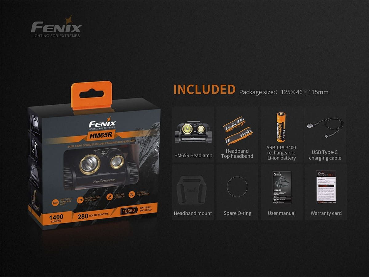 Налобный фонарь Fenix HM65R 1400 Lumens