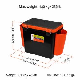 Ящик для зимней рыбалки Helios FishBox односекционный 19л