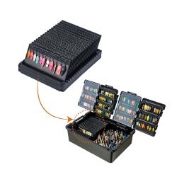 Модуль-органайзер для блёсен Meiho Flap Board Black, 16 пластин