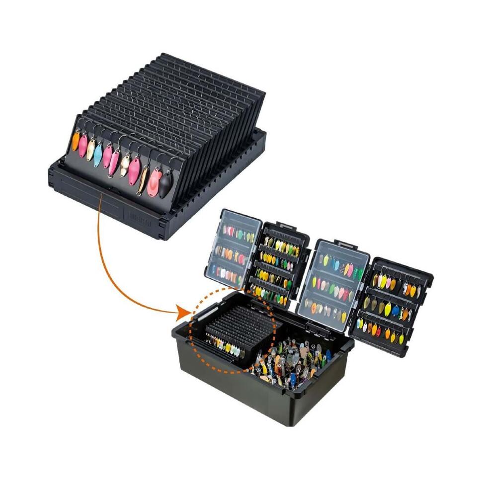 Модуль-органайзер для блёсен Meiho Flap Board Black, 16 пластин