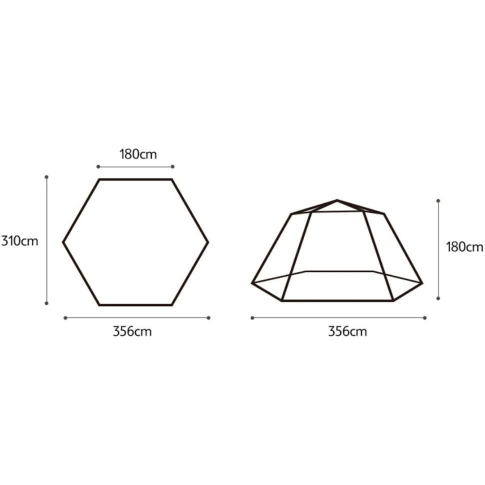 Палатка Naturehike CNH22ZP007 Hexagonal automatic tent, 3-4-местна