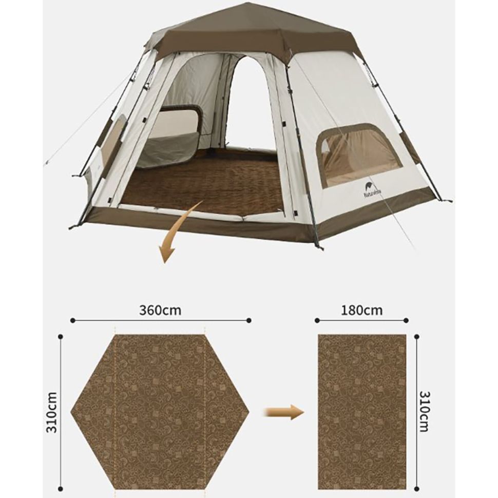 Палатка Naturehike CNH22ZP007 Hexagonal automatic tent, 3-4-местна