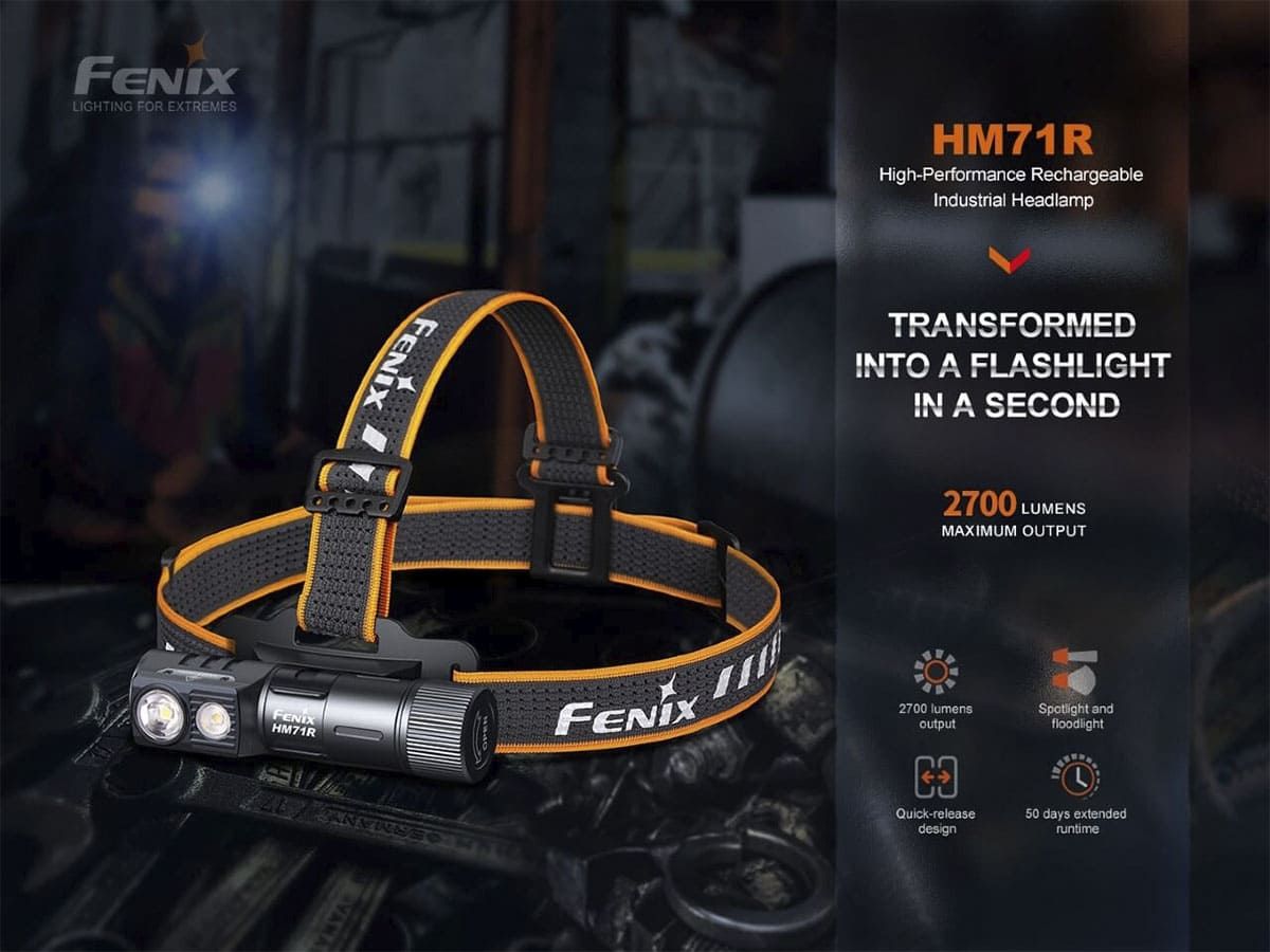 Налобный фонарь Fenix HM71R 1600 Lumens