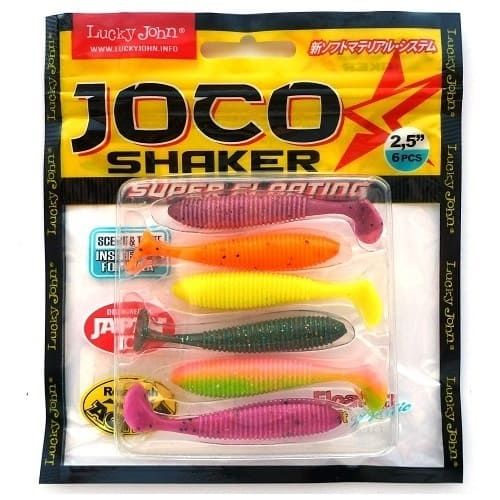 Виброхвосты съедобные плавающие Lucky John Pro Series JOCO SHAKER 2.5in