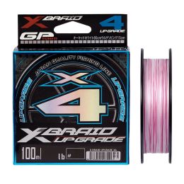 Шнур YGK X-Braid Upgrade X4 100m, white/pink