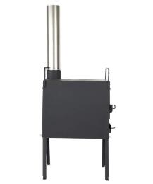 Печь дровяная Следопыт Heavy малая (с экранами, угловыми трубами и грибком)