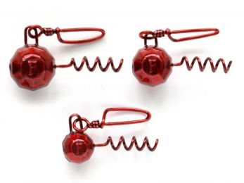 Свинец Fanatik "штопор" граненый груз с застежкой, цвет RED