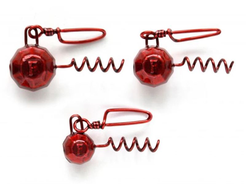 Свинец Fanatik "штопор" граненый груз с застежкой, цвет RED