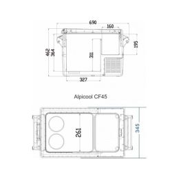 Автохолодильник Alpicool компрессорный CF45