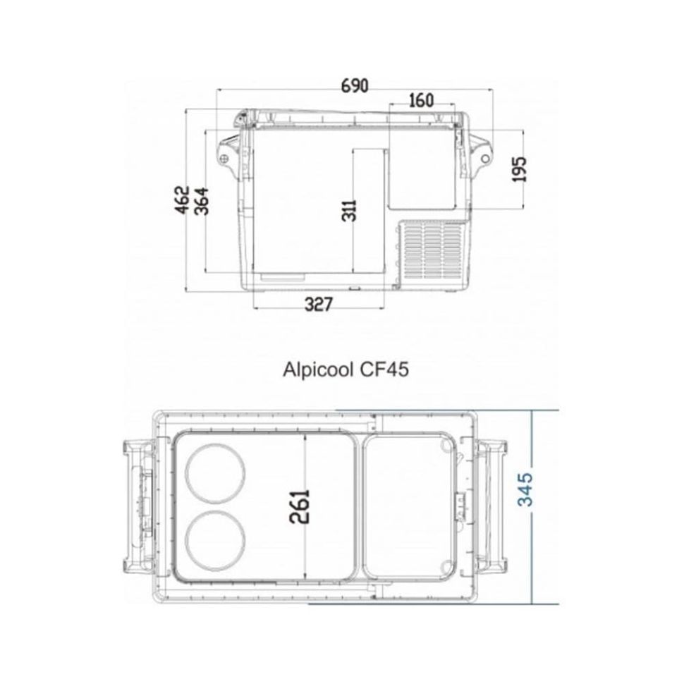 Автохолодильник Alpicool компрессорный CF45