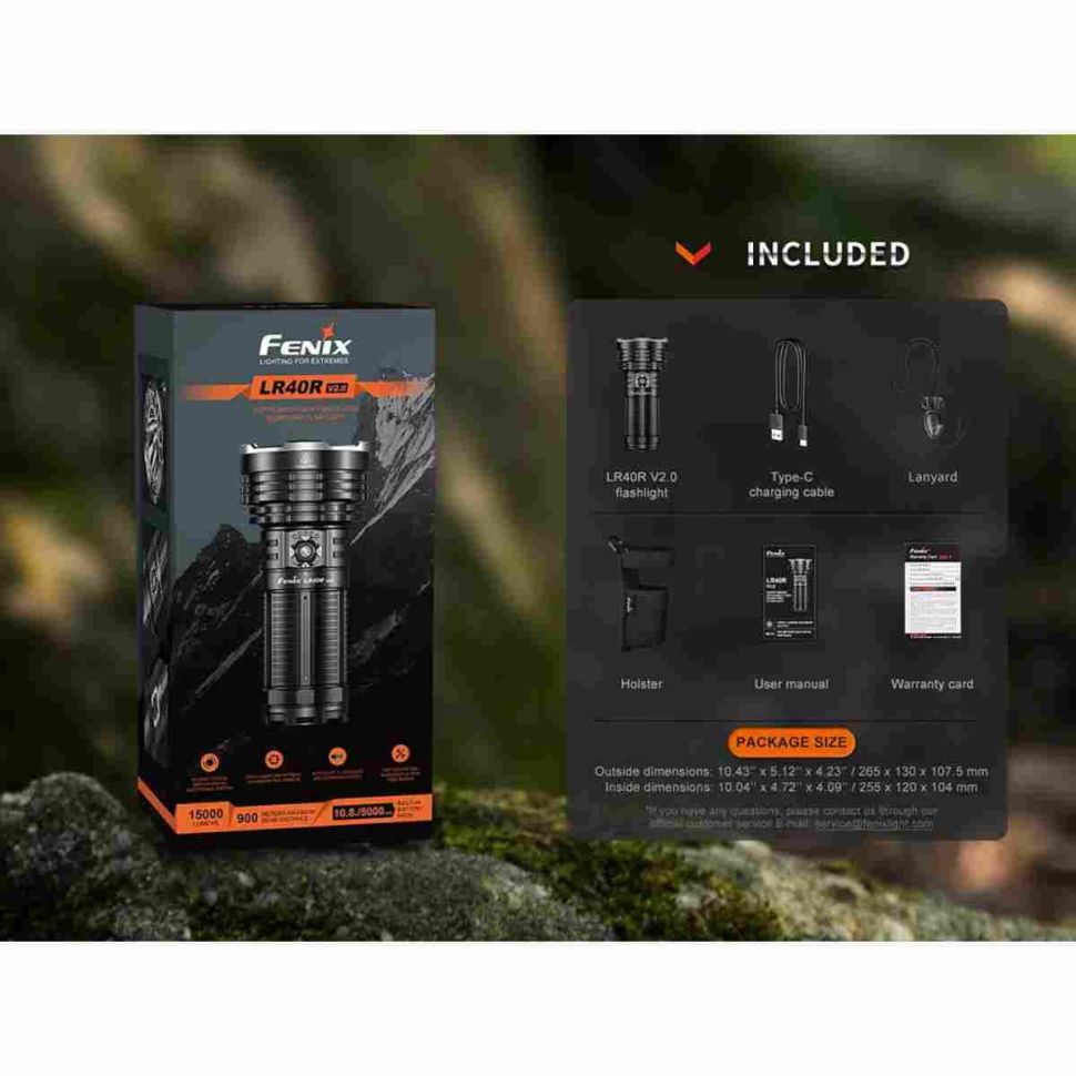 Перезаряжаемый фонарь Fenix LR40R V2.0 15000 Lumens