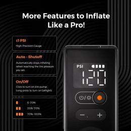 Велонасос с габаритным огнем FlexTail Tiny ACS - 120 PSI