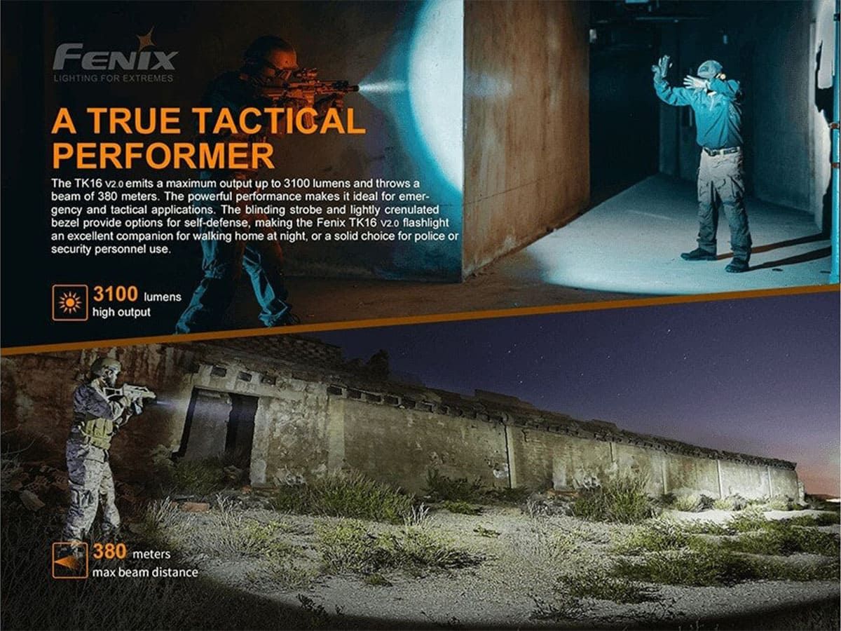 Тактический фонарь Fenix TK16 V2.0 3100 Lumens