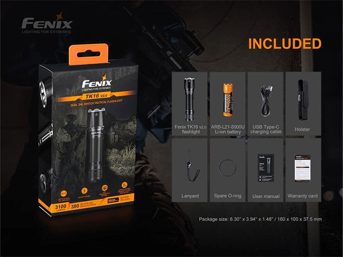 Тактический фонарь Fenix TK16 V2.0 3100 Lumens