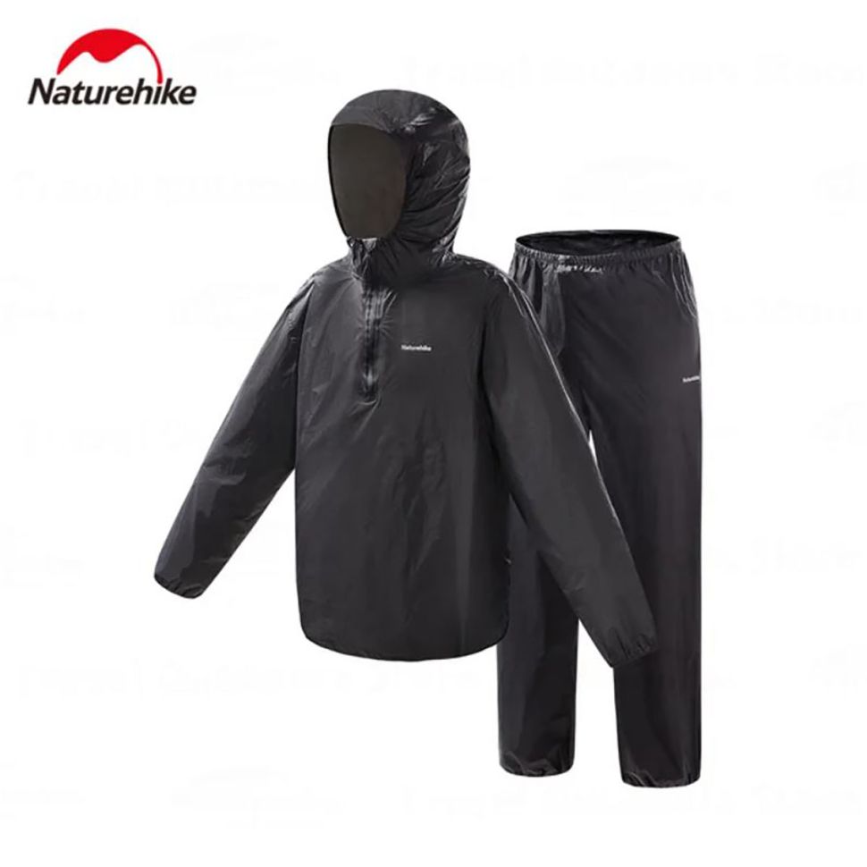 Непромокаемый плащ Naturehike CYY2421JA013 Split raincoat Black