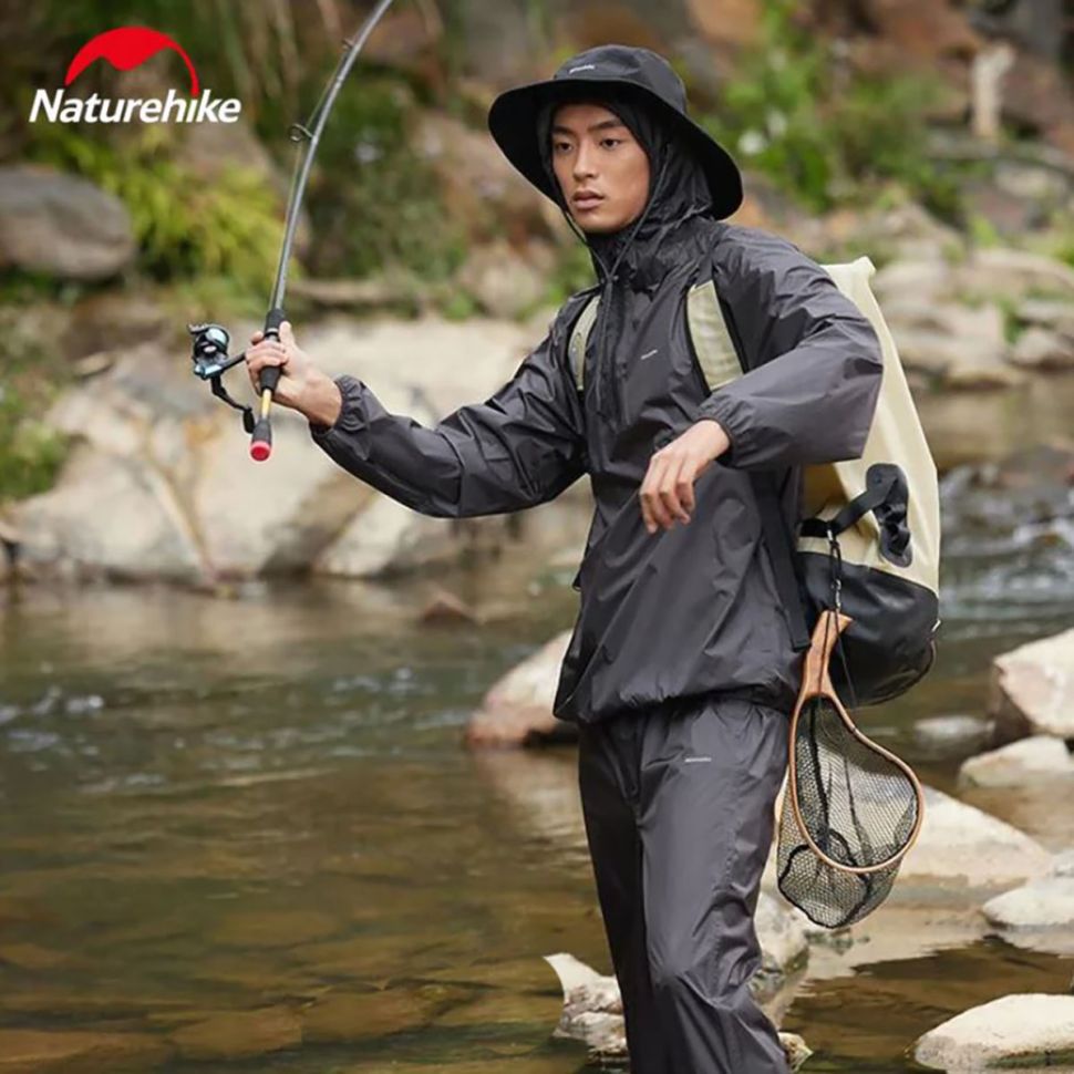 Непромокаемый плащ Naturehike CYY2421JA013 Split raincoat Black