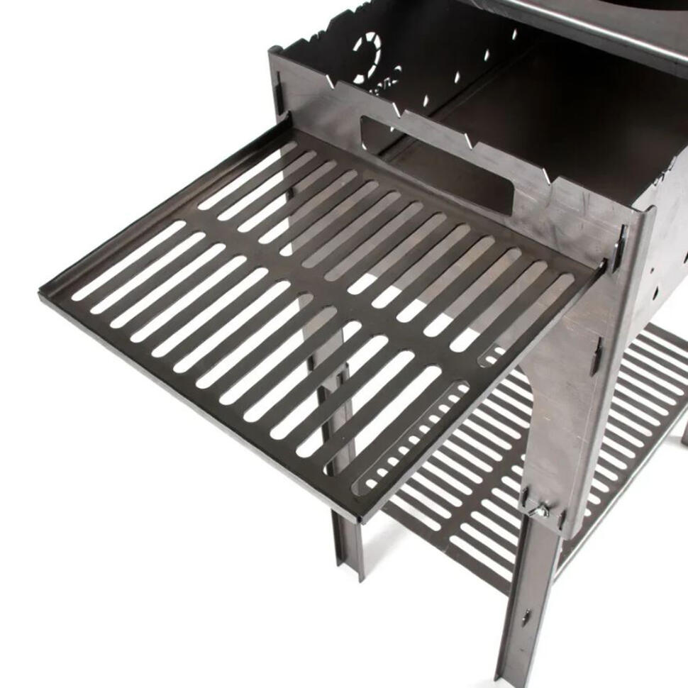 Мангал Следопыт складной 718х310х752 со столиком и подставкой под казан