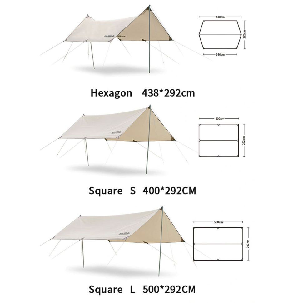 Тент-навес Naturehike NH20TM006 - Quicksand gold