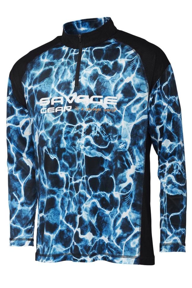 Футболка Savage Gear Marine Uv Long Sleeve Tee Sea Blue