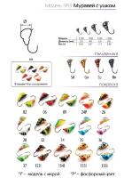 Мормышка W Spider Муравей с ушком крашенный с икрой