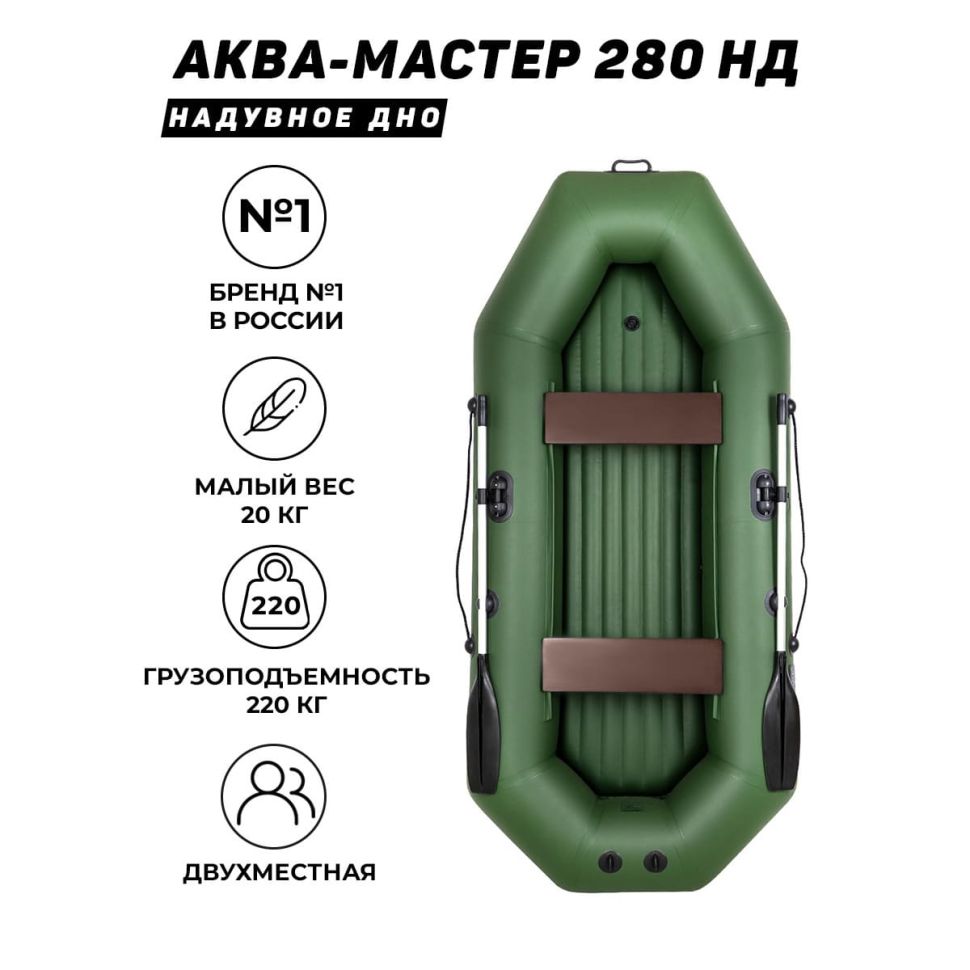 Надувная лодка ПВХ, Аква 280 НД