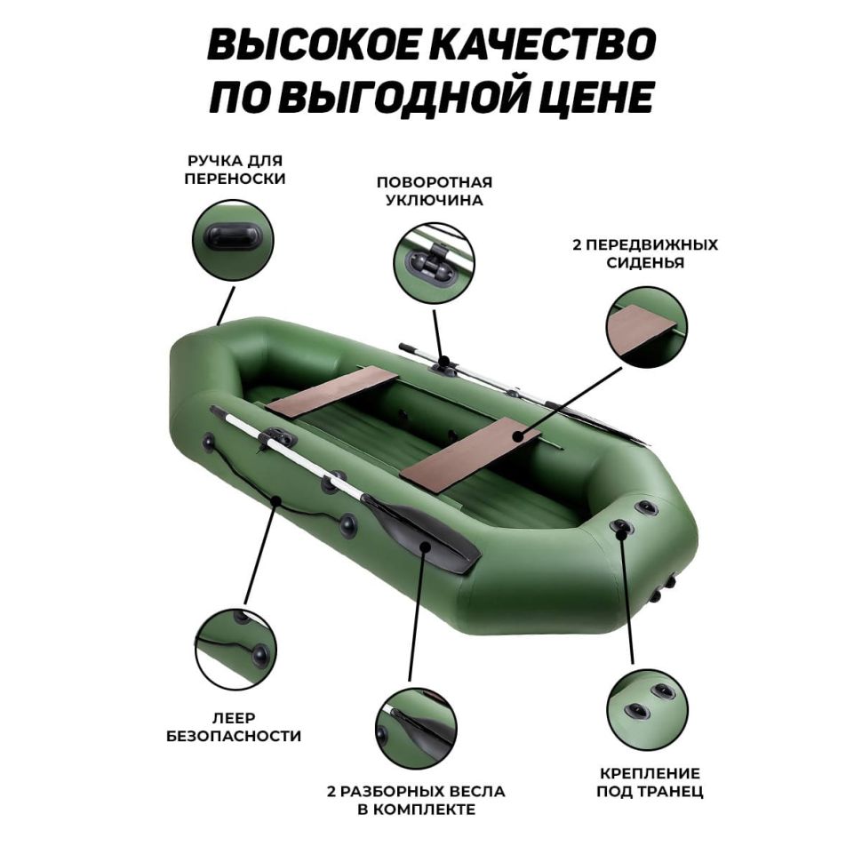 Надувная лодка ПВХ, Аква 280 НД