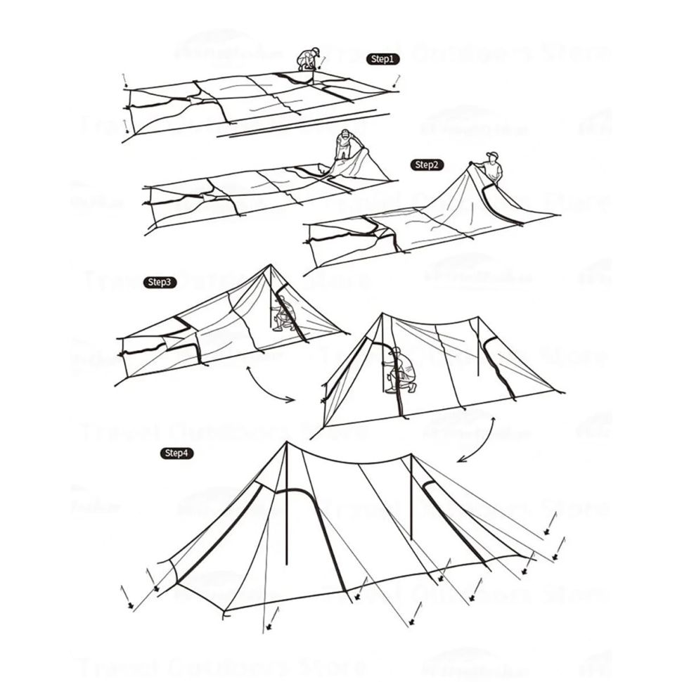 Тент Naturehike MNH20TM008 Cloud Desk Twin Tower с проекционным экраном