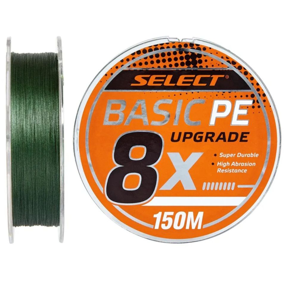 Плетёный шнур Select Basic PE 8x 150m, dark green