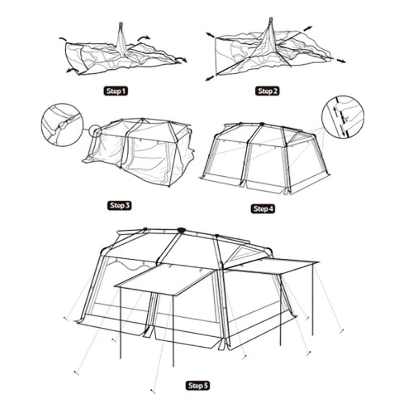 Палатка Naturehike CNH23ZP12003 Village 13 Roof Quick Opening