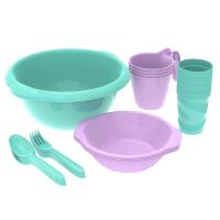 Набор посуды для пикника №1 Праздничный (4 персоны, 21 предмет)