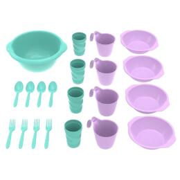 Набор посуды для пикника №1 Праздничный (4 персоны, 21 предмет)