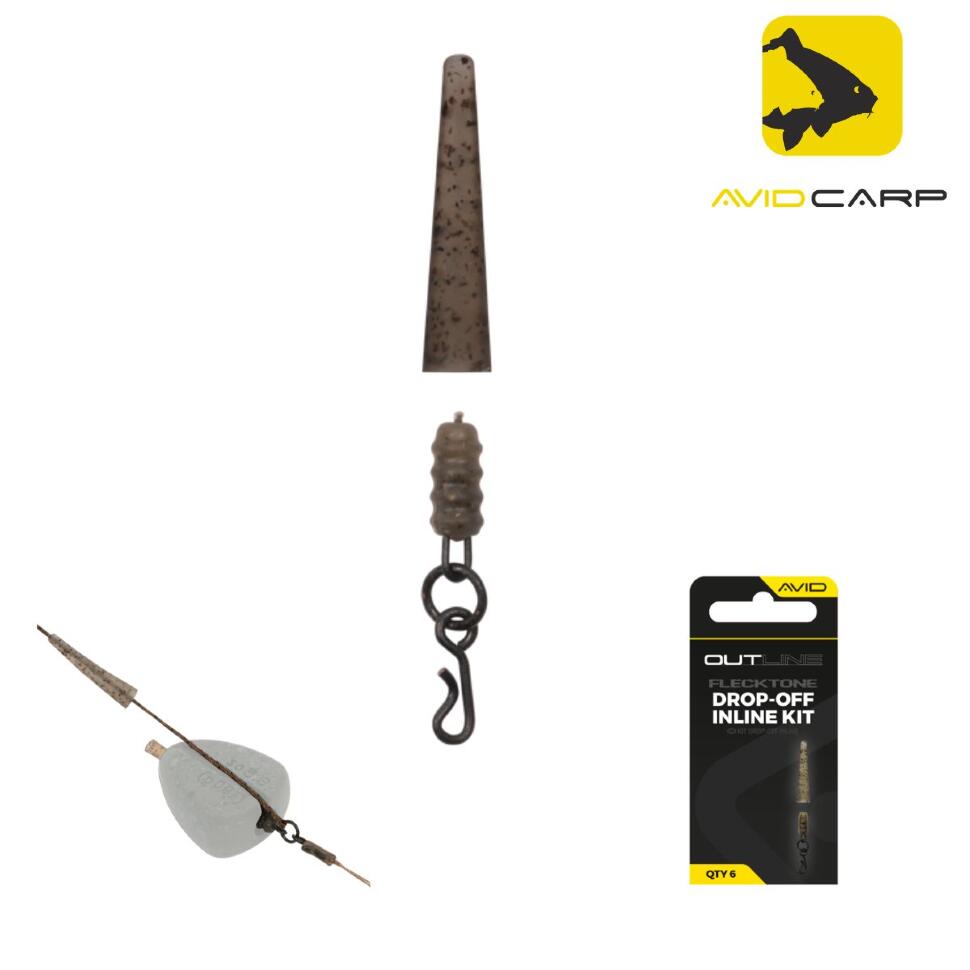 Набор для инлайн монтажа Avid Carp Outline FleckTone Drop-Off Inline Kit