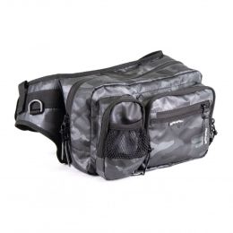 Сумка рыболовная Namazu "Yaman" Fishing Hip Bag 28х21х17 см, цв. серый камуфляж