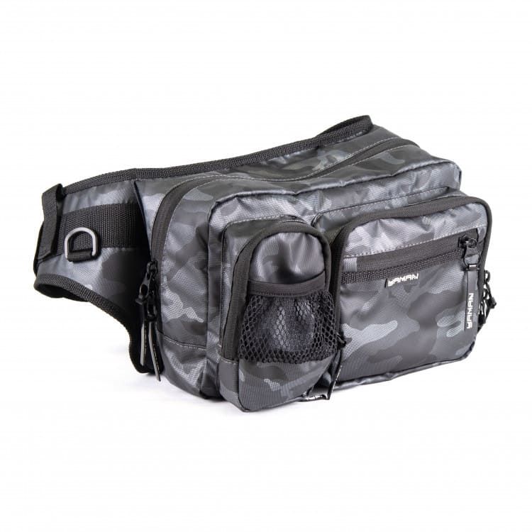 Сумка рыболовная Namazu "Yaman" Fishing Hip Bag 28х21х17 см, цв. серый камуфляж