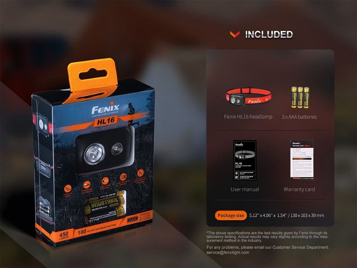 Налобный фонарь Fenix HL16 450 Lumens