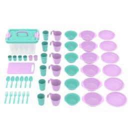 Набор посуды для пикника №17 Все за стол – 2 (6 персон, 52 предмета)