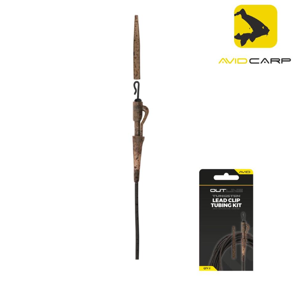 Монтажный набор Avid Carp Outline Lead Clip Tungsten Tubing Kit