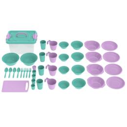 Набор посуды для пикника №29 Весёлая компания – 2 (4 персон, 41 предмета)