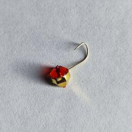 Мормышка вольфрамовая с кристалом Сваровски Lucky John круглая, граненная с отверстием