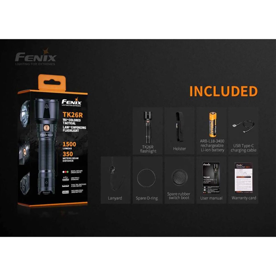 Тактический фонарь Fenix TK26R 1500 Lumens