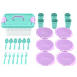 Набор посуды для пикника №6 Вояж (6 персон, 25 предмета)