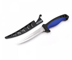 Нож разделочный Следопыт, прорезиненная ручка, дл. клинка 150 мм, в чехле