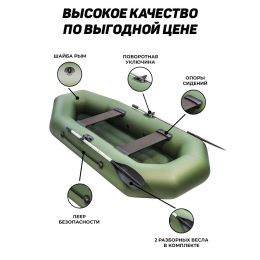 Надувная лодка ПВХ, Аква 2600 НД