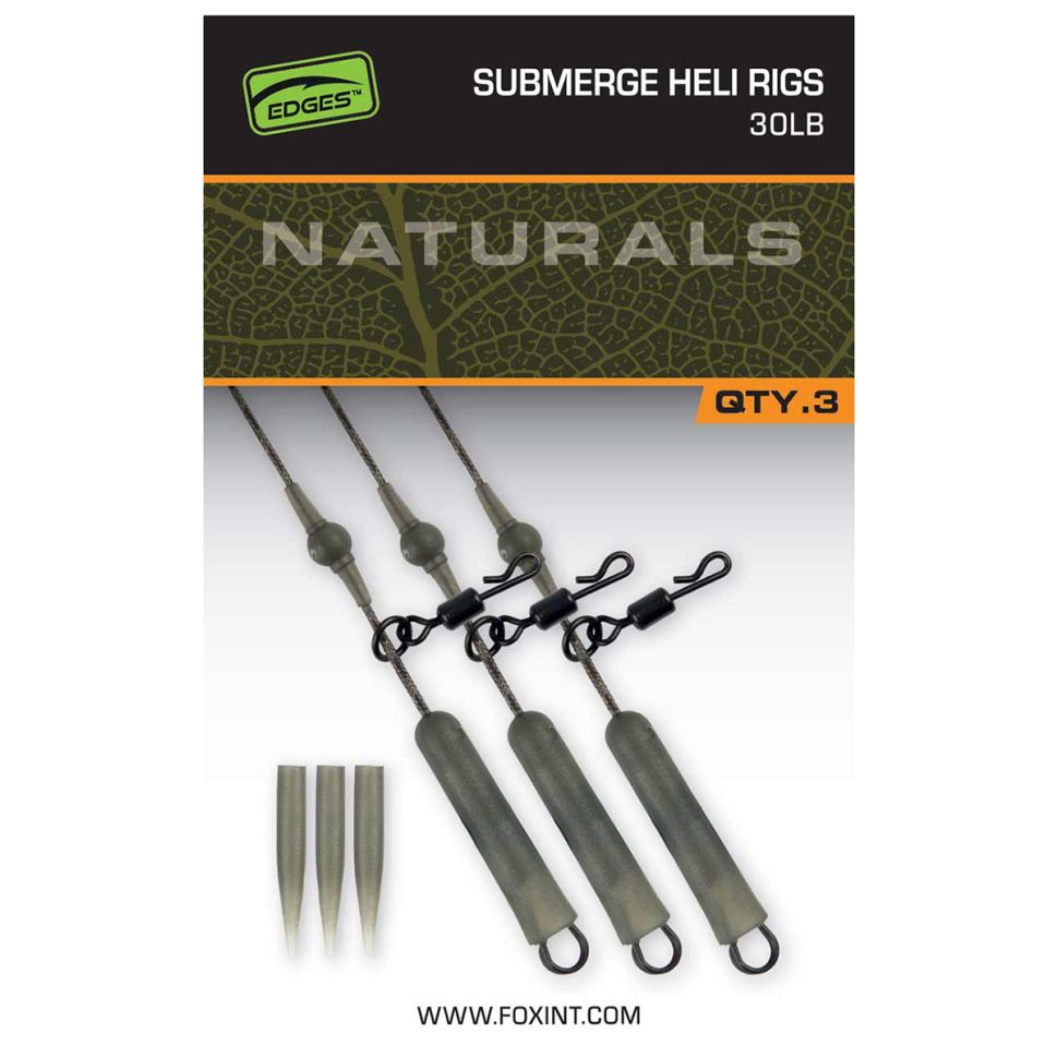 Готовые оснастки вертолет на ледкоре без сердечника FOX Edges Submerge Naturals