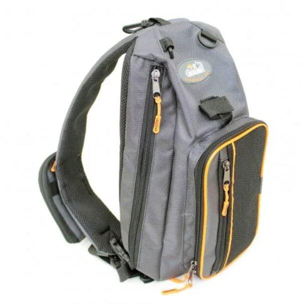 Сумка-рюкзак рыболовная "Следопыт" Sling Shoulder Bag, 44х24х17 см, цв. серый