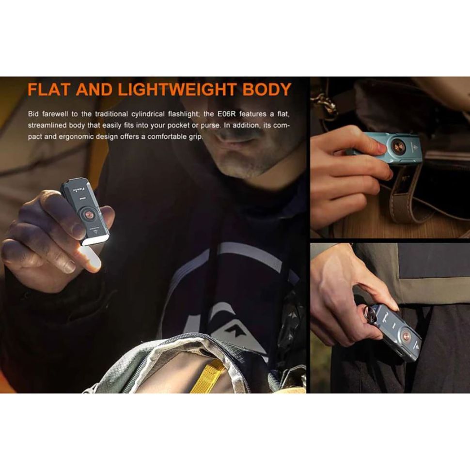 Фонарь-клипса Fenix E06R 700 Lumens