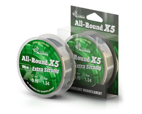 Леска монофильная ALLVEGA ALL-ROUND X5 CLEAR