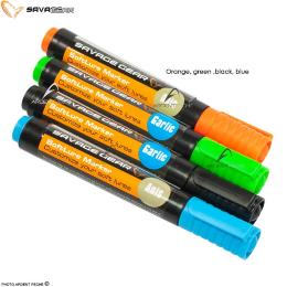 Набор маркеров с аттрактантом Savage Gear Magic Softlure Marker Kit 4шт (Orange, Green, Black, Blue)