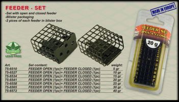 Набор кормушек Feeder Set   (Falcon),  металлическая, закрытая + металлическая, открытая