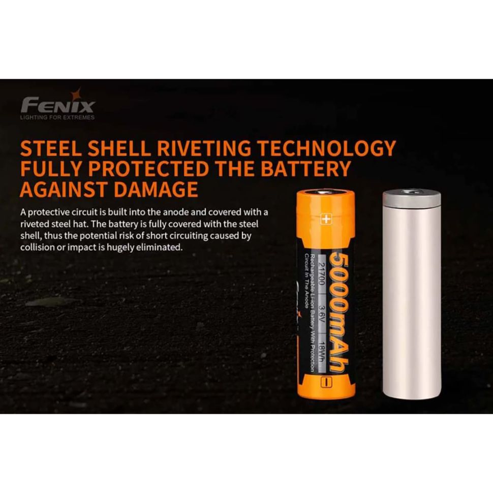 Аккумулятор Fenix ARB-L21-5000 V2.0 Li-ion Battery (5000mAh 21700 Plastic Box)